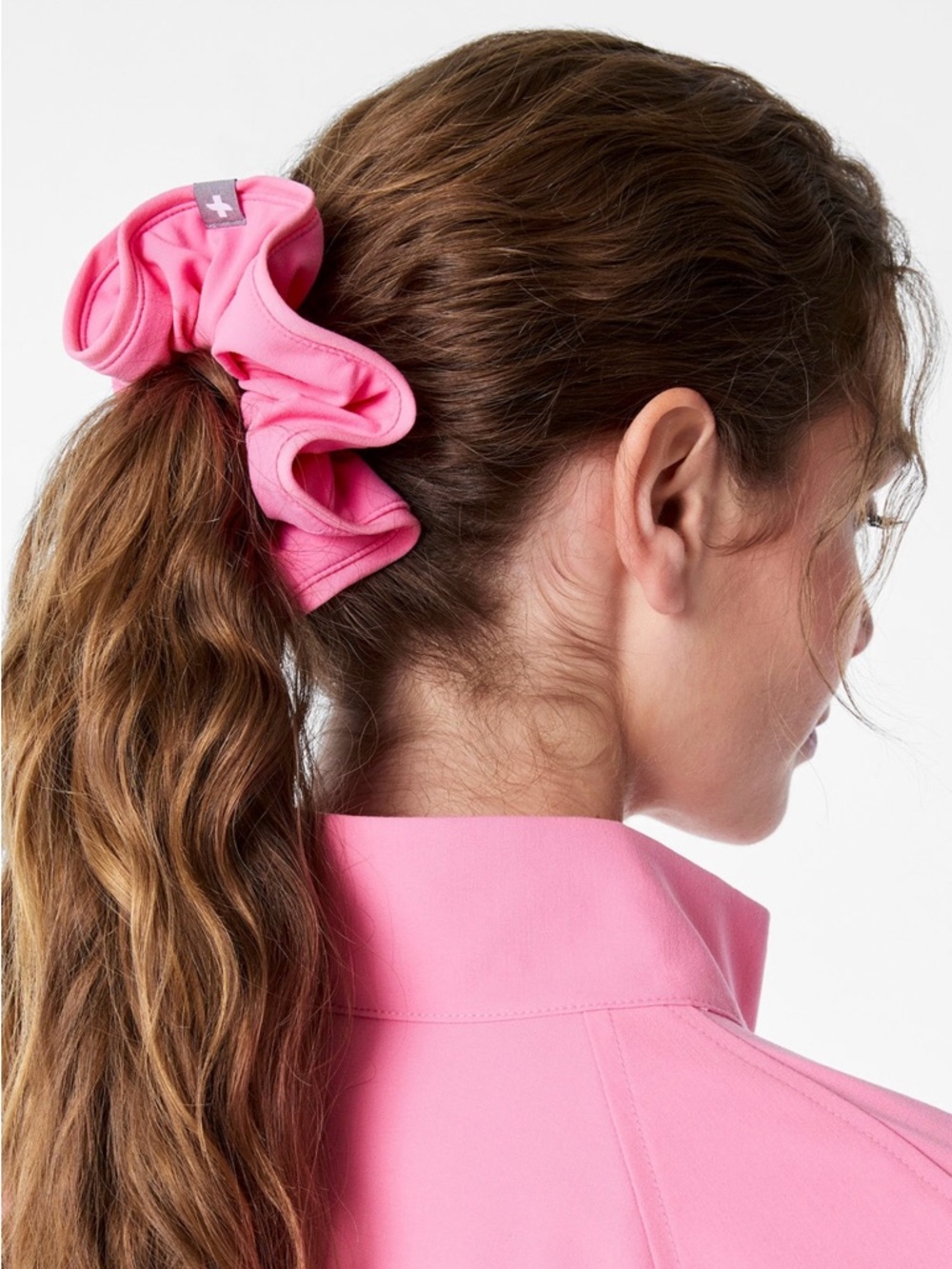 FIGS Sunrise Pink Scrunchie - Picture 3 of 3